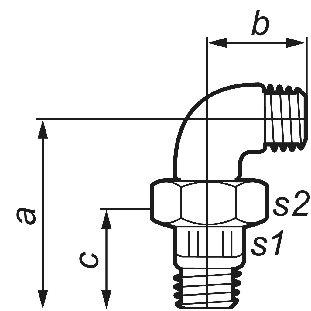 GF  103  Winkelver.  1    " schwarz